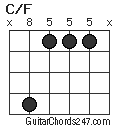 C/F chord