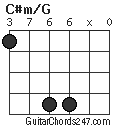 C#m/G chord