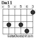 Dm11 chord