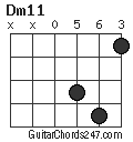 Dm11 chord