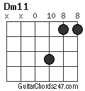 Dm11 chord