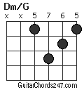 Dm/G chord