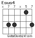 Esus4 chord