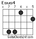 Esus4 chord