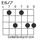 E6/7 chord