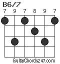 B6/7 chord