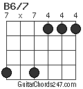 B6/7 chord