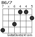 B6/7 chord