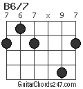 B6/7 chord