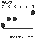 B6/7 chord